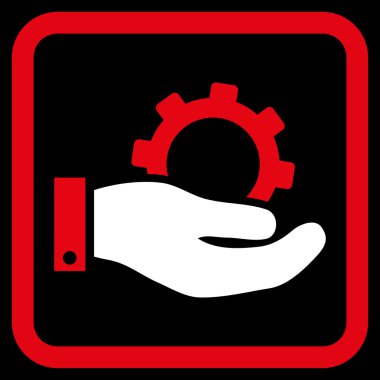 Hizmet düz vektör simgesi