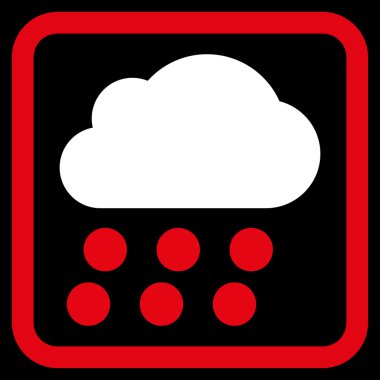 Yağmur bulutu düz vektör simgesi