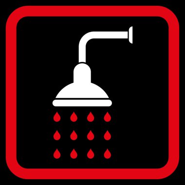 Duş düz vektör simgesi