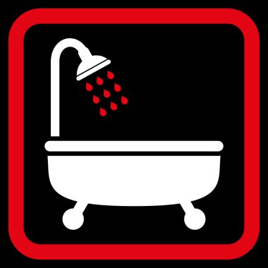 Duş banyo düz vektör simgesi