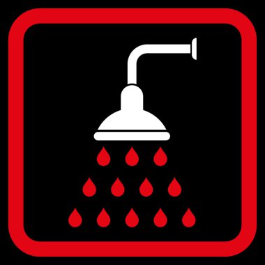 Duş düz vektör simgesi