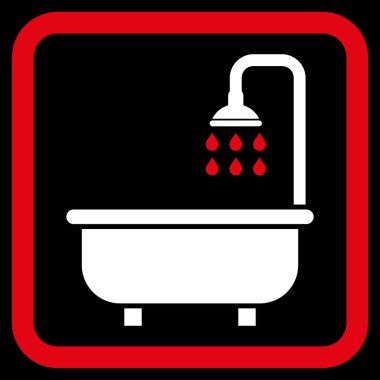 Duş banyo düz vektör simgesi