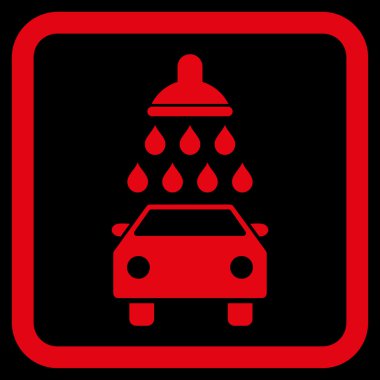 Araba duş düz vektör simgesi