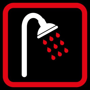 Duş düz vektör simgesi