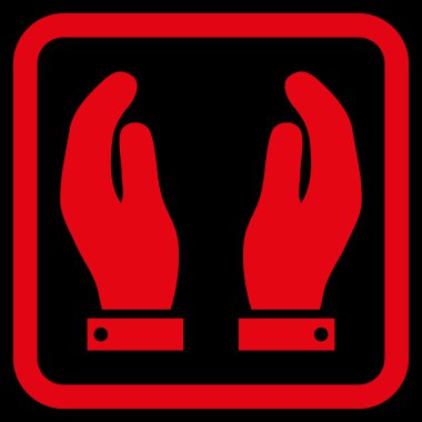 Bakım el düz vektör simgesi