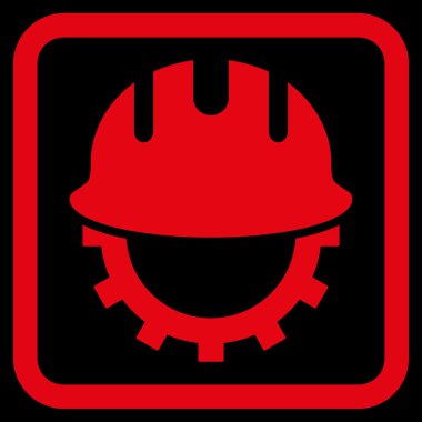 Geliştirme işçisi düz vektör simgesi