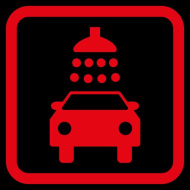 Araba duş düz vektör simgesi