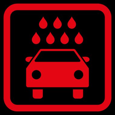 Araba duş düz vektör simgesi