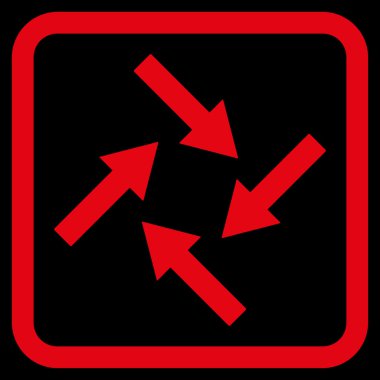 Merkezcil oklar düz vektör simgesi