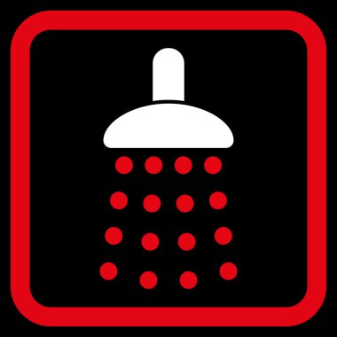 Duş düz vektör simgesi