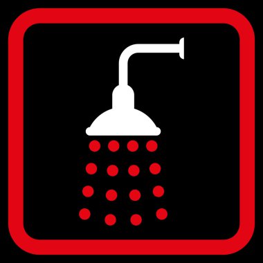 Duş düz vektör simgesi