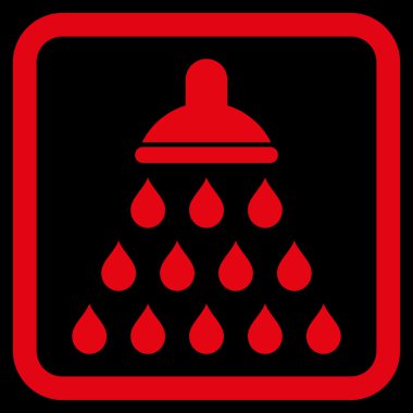 Duş düz vektör simgesi