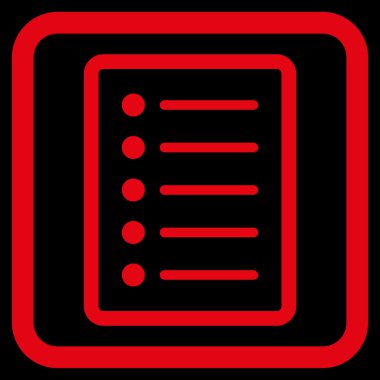 Liste sayfa düz vektör simgesi