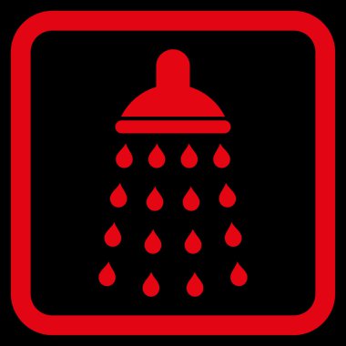 Duş düz vektör simgesi