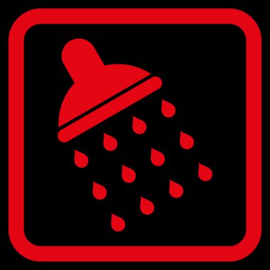 Duş düz vektör simgesi