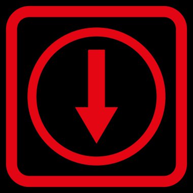 Rownded ok düz vektör simgesi