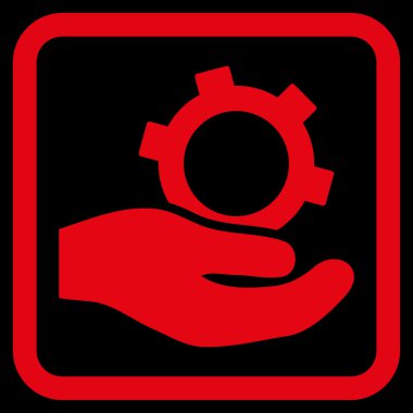 Mühendislik hizmet düz vektör simgesi