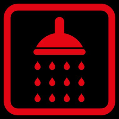 Duş düz vektör simgesi