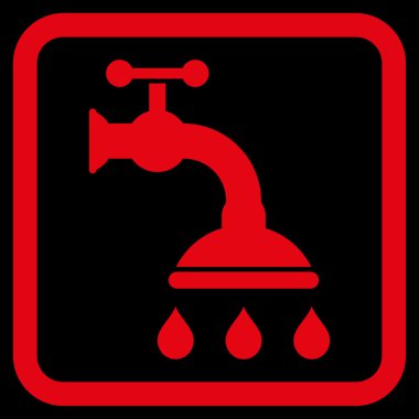 Duş musluk düz vektör simgesi