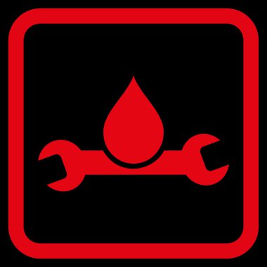 Sıhhi tesisat düz vektör simgesi