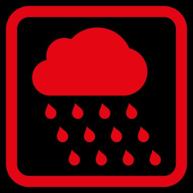 Yağmur bulutu düz vektör simgesi