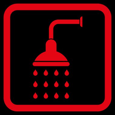 Duş düz vektör simgesi