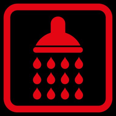 Duş düz vektör simgesi