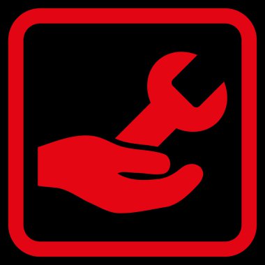 Onarım hizmeti düz vektör simgesi