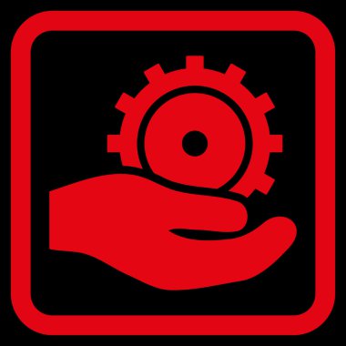 Geliştirme hizmet düz vektör simgesi