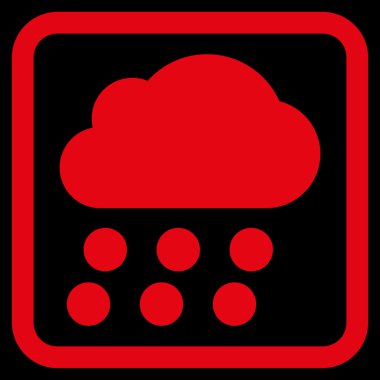 Yağmur bulutu düz vektör simgesi