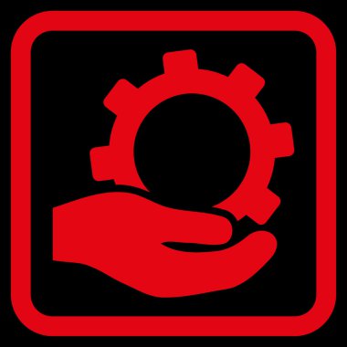 Hizmet düz vektör simgesi