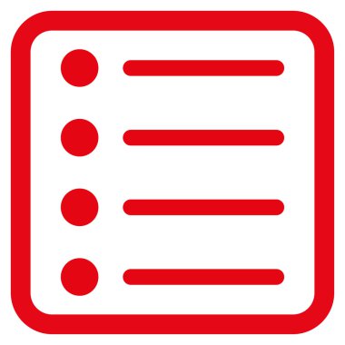 Öğeleri düz vektör simgesi