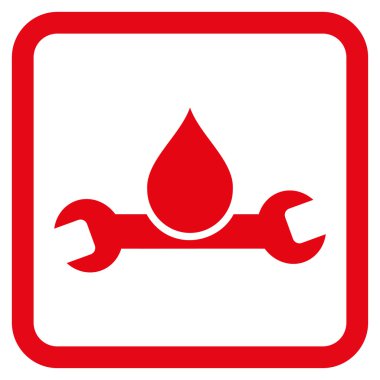 Sıhhi tesisat düz vektör simgesi