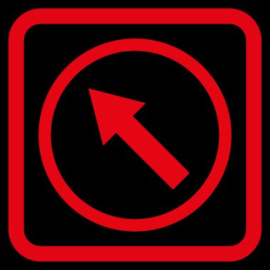 Yukarı Sağdan sola yönlü ok düz vektör simgesi