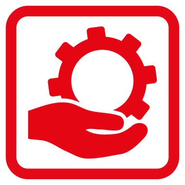 Hizmet düz vektör simgesi