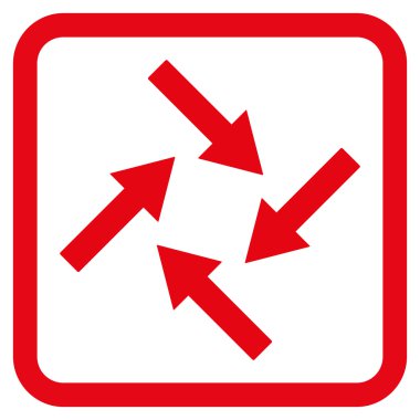 Merkezcil oklar düz vektör simgesi