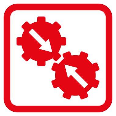 Dişli Tümleştirme düz vektör simgesi