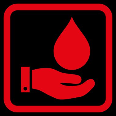 Su hizmet düz vektör simgesi