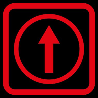 Yukarı yönlü ok düz vektör simgesi