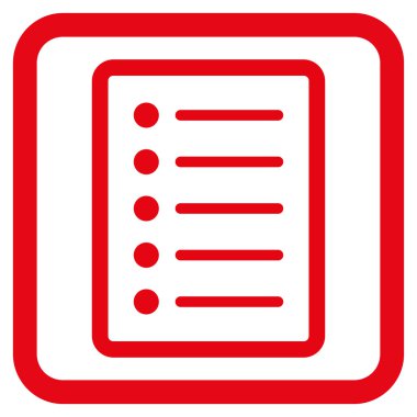 Liste sayfa düz vektör simgesi