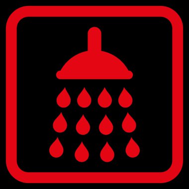 Duş düz vektör simgesi