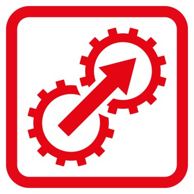 Dişli Tümleştirme düz vektör simgesi