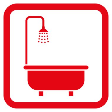 Duş banyo düz vektör simgesi