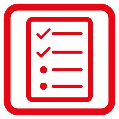 Denetim listesi sayfa düz vektör simgesi