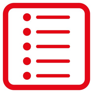 Öğeleri düz vektör simgesi