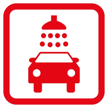 Araba duş düz vektör simgesi