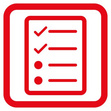 Denetim listesi sayfa düz vektör simgesi