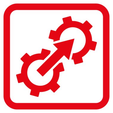 Dişli Tümleştirme düz vektör simgesi