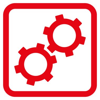 dişliler düz vektör simgesi