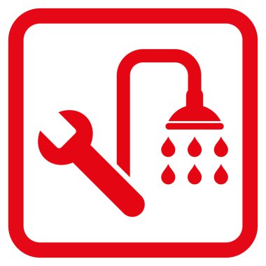 Sıhhi tesisat düz vektör simgesi